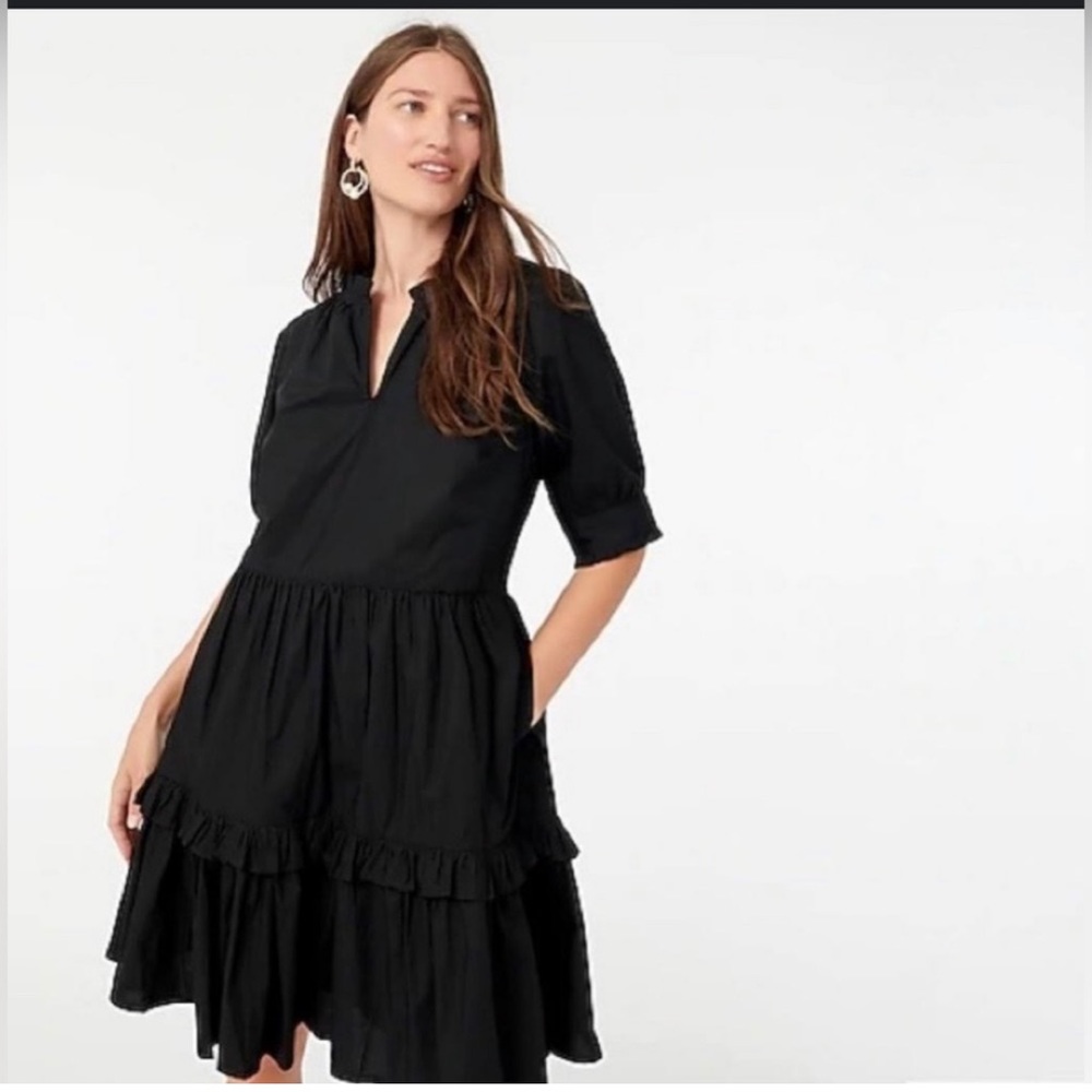 J Crew Rufflesleeve Lined Dress